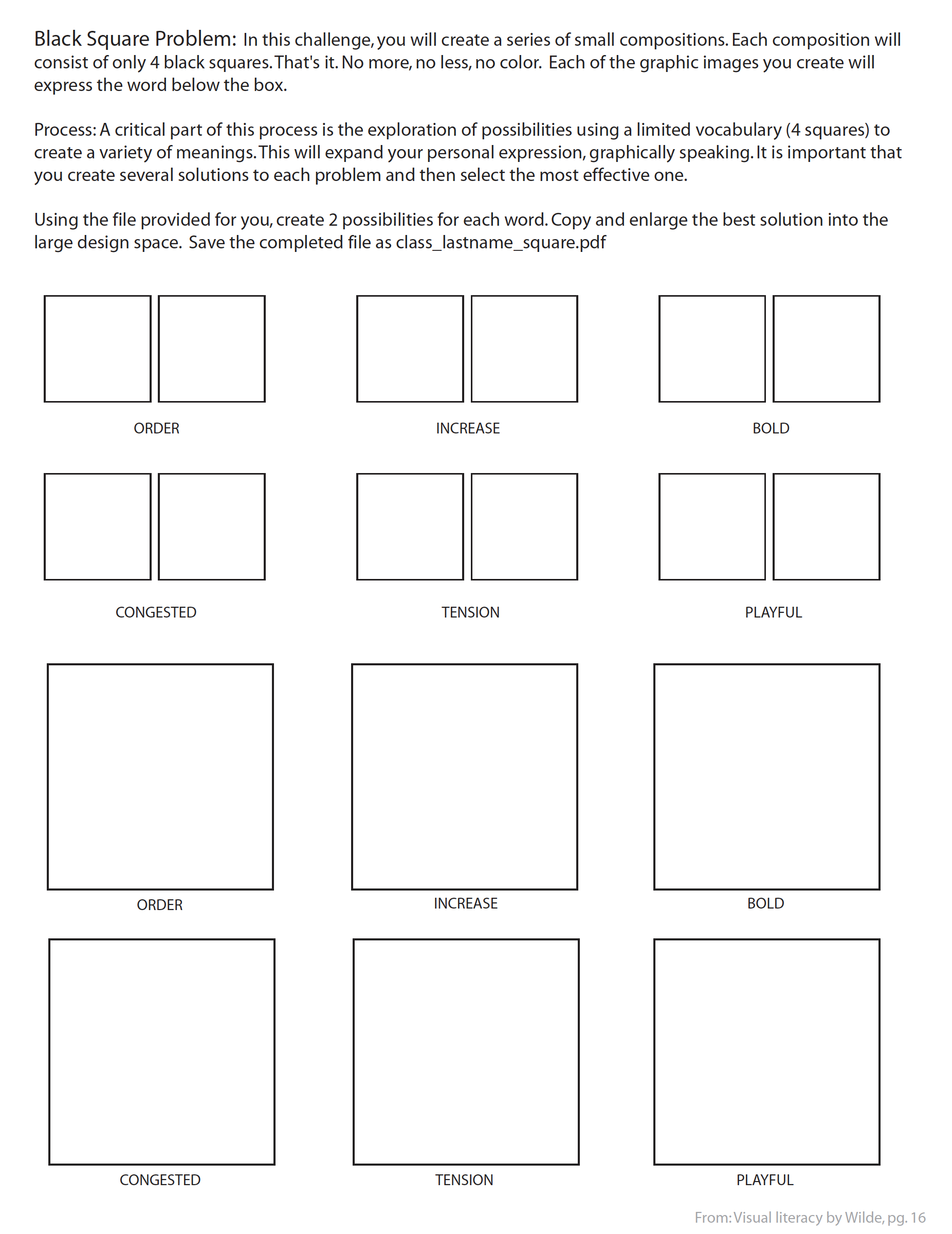 black square problem tension